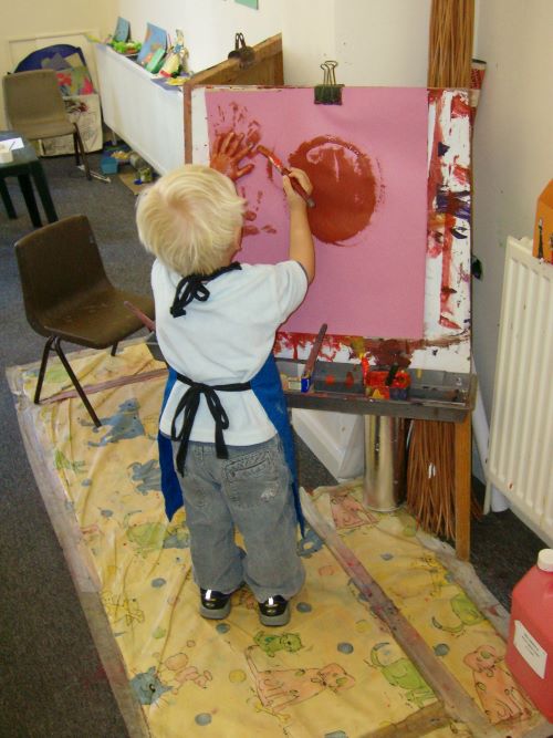 child painting